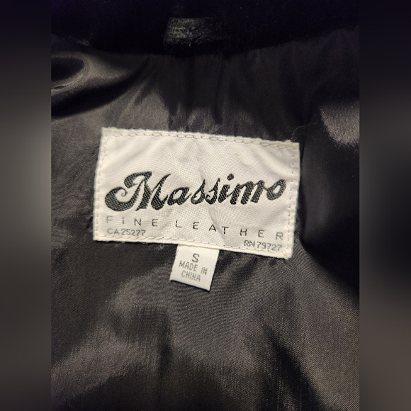 VINTAGE 1980s Massimo leather jacket - Picture 4 of 4